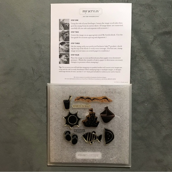 Close to my heart My Acrylix clear stamps set - ON THE BEACH - Picture 3 of 4